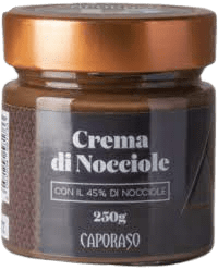 Pâte à tartiner de la maison Caporaso noisettes 45%